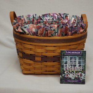 Longaberger 1997 May Series Petunia Basket with Liner, Protector and Certificate
